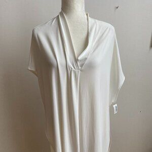 𝅺BRIAN Bailey New Ivory V-Neck Poncho Tunic Small
